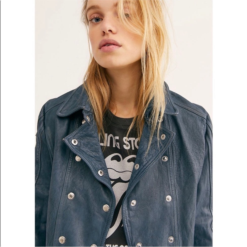 Free People Avis Leather Jacket - Picture 3 of 15